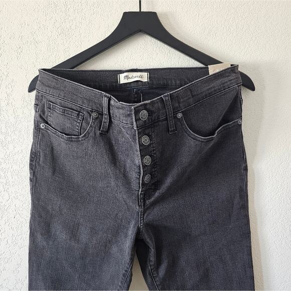 Madewell Black 9" Midrise Skinny Button-Fly Jeans NWT - Picture 2 of 8